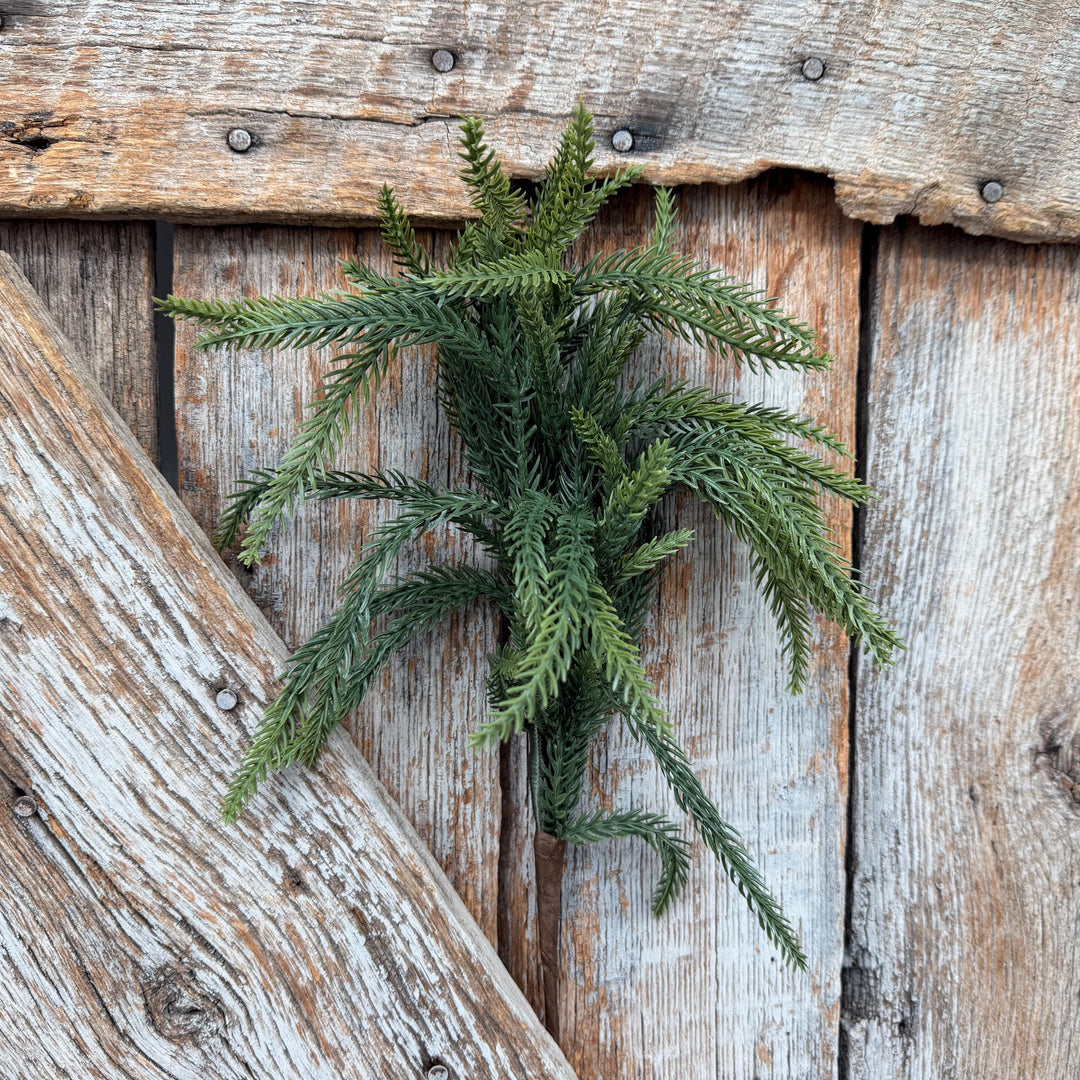 18" Norfolk Pine Spray, Real Touch Norfold Pine, Artificial Pine Spray, Christmas Greenery, Pine Spray, Artificial Greenery