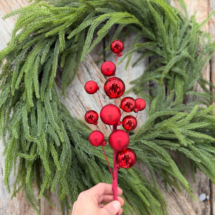 16" Red Ornament Pick