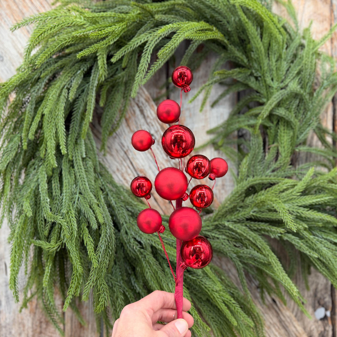 16" Red Ornament Pick