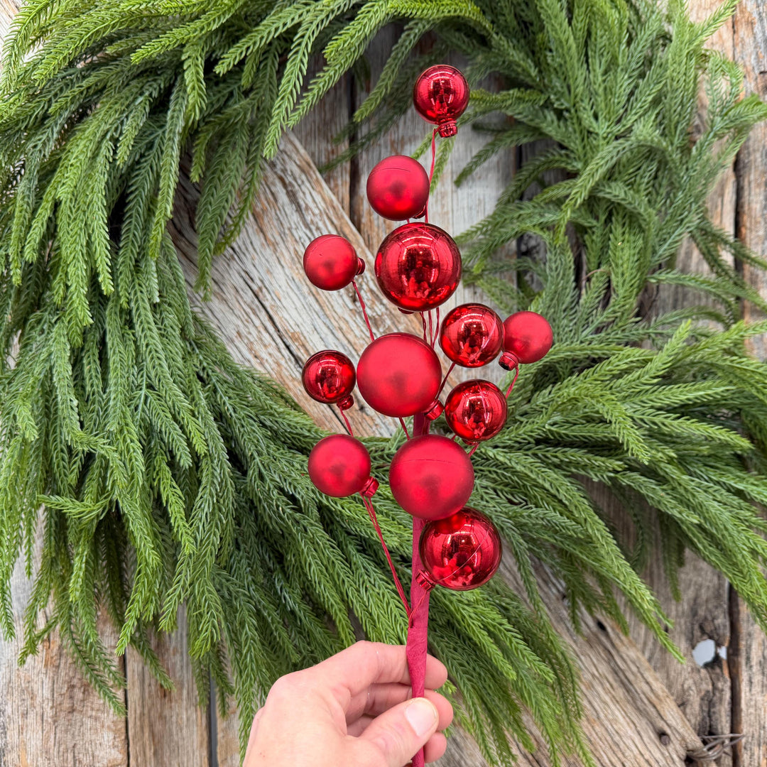 16" Red Ornament Pick