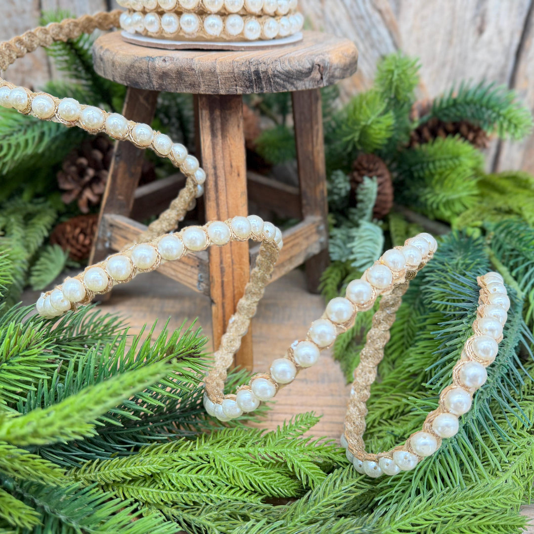 1/2" Pearl Garland Ribbon by Farrisilk