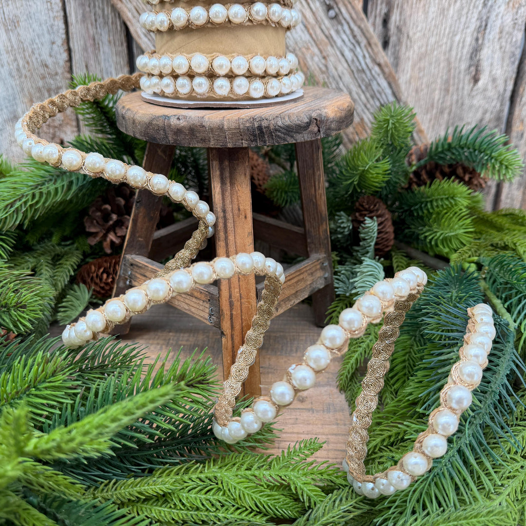 1/2" Pearl Garland Ribbon by Farrisilk