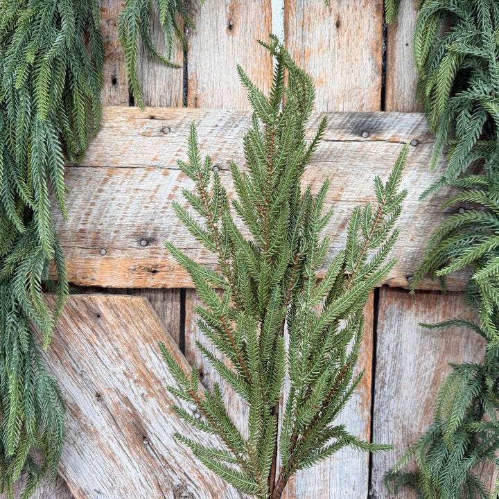 30" Real Touch Green Fir Branch Spray – Artificial Christmas Greenery
