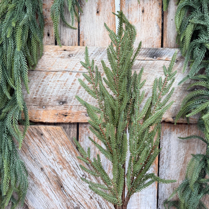 30" Real Touch Green Fir Branch Spray – Artificial Christmas Greenery