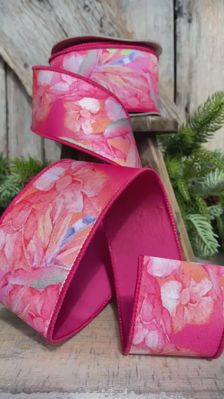 2.5" Birds of Paradise Ribbon, Farrisilk Ribbon, Wired Ribbon