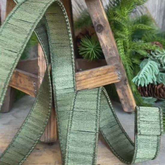1" Olive Ribbon, Olive Green Ribbon, Christmas Ribbon
