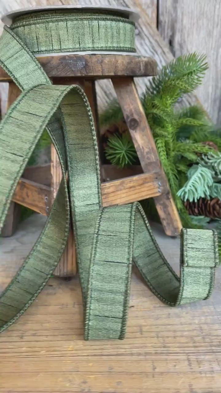 1" Olive Ribbon, Olive Green Ribbon, Christmas Ribbon
