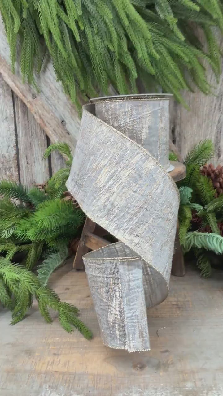 4" Pewter RIbbon, Farrisilk Ribbon