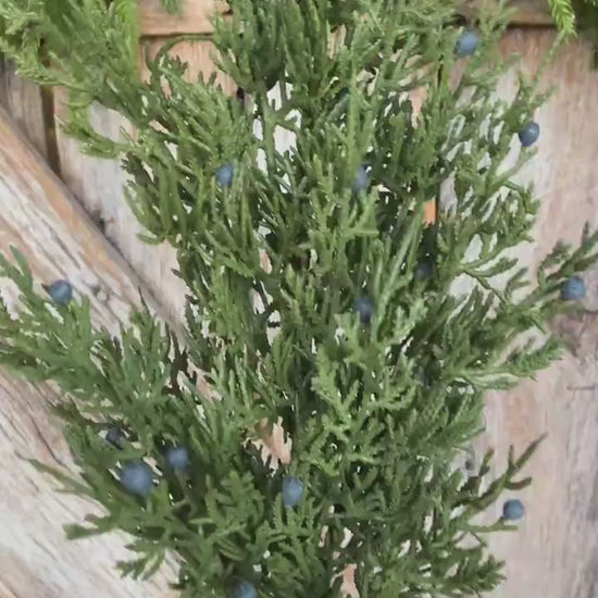 28" Juniper Pick, Artificial Juniper Floral Stem, Christmas Greenery