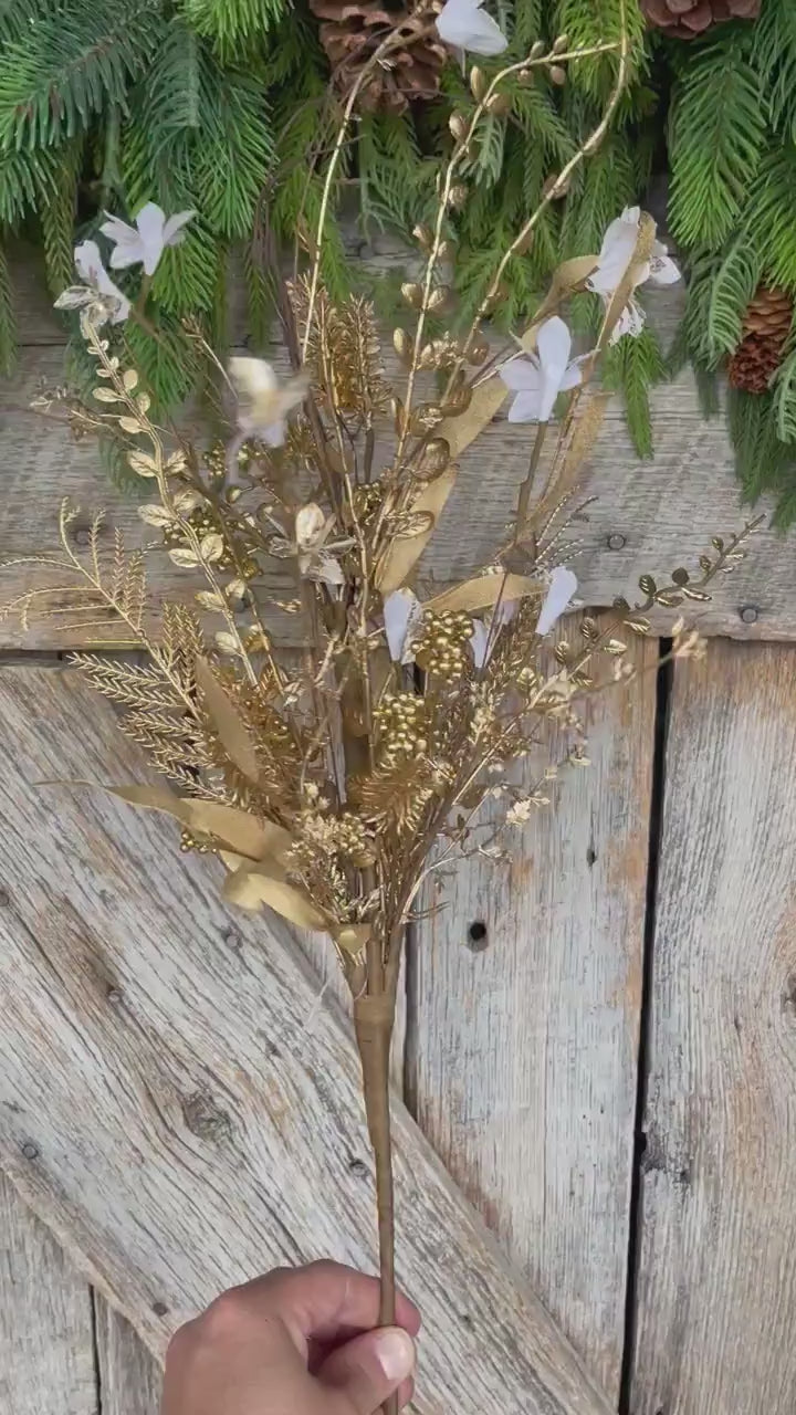 24" Gold Christmas Bush, Christmas 60919, Gold Filler Bush