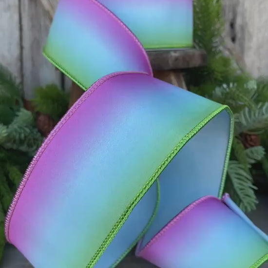2.5" Pastel Horizon Ribbon, Farrisilk Ribbon, Wired Ribbon