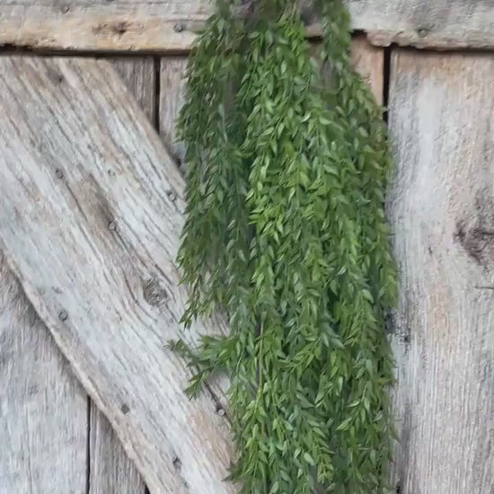 42" Hanging Greenery Leaves Bush, Greenery Bush, Artificial Greenery