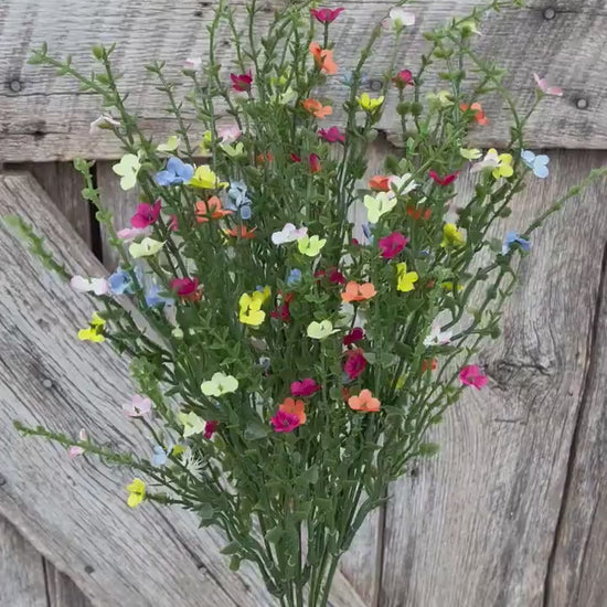 21" Multi Colored Flowering Bush, Floral Filler Bush, Spring Filler Flowers