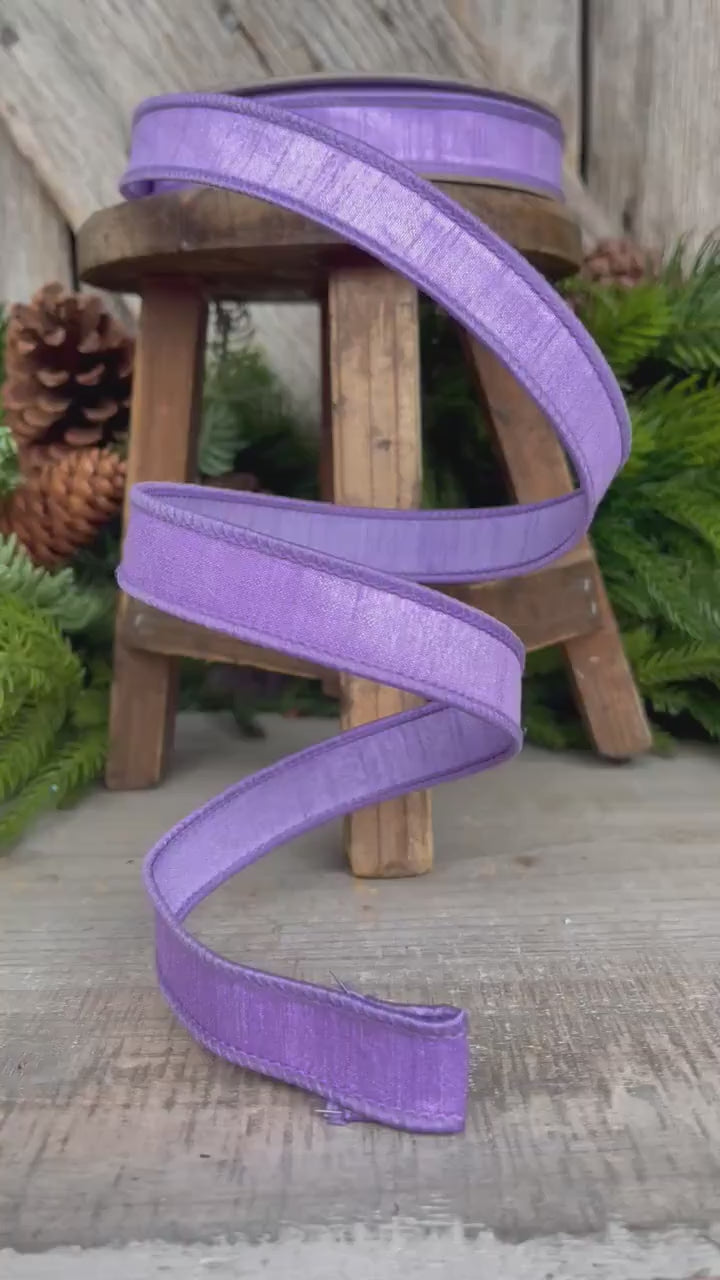 3/4 Lavender Color Fusion Ribbon Farrisilk Ribbon, Wired Ribbon, Purple Ribbon