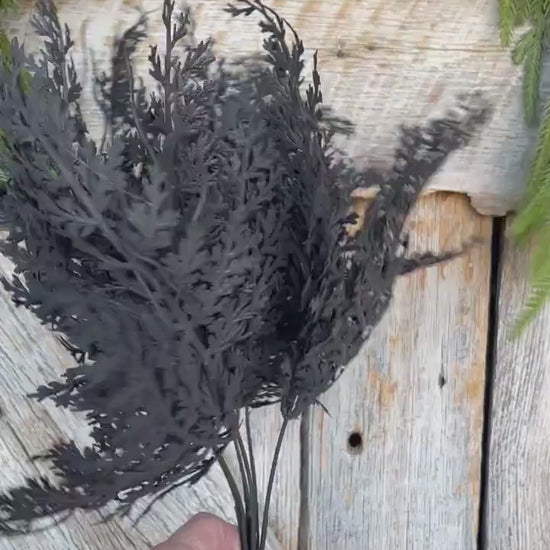 19" Black Greenery Bush, Black Pine Bush, Black Filler Bush
