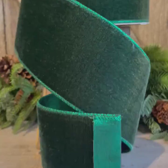 4" Dark Pine Velvet, Velvet Luster, Farrisilk Velvet