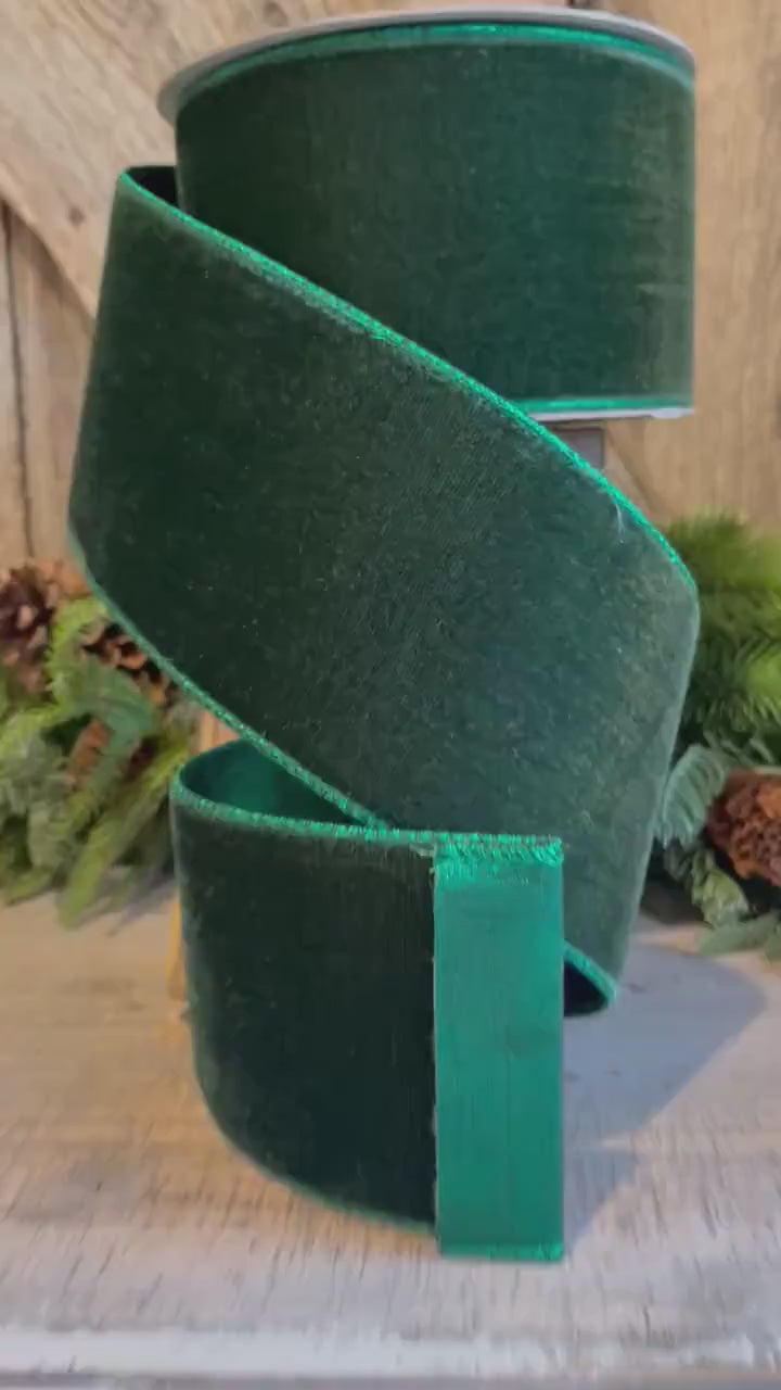 4" Dark Pine Velvet, Velvet Luster, Farrisilk Velvet