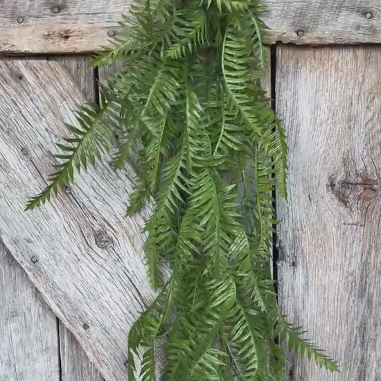 42" Hanging Greenery Fern, Fern Greenery Bush, Artificial Greenery
