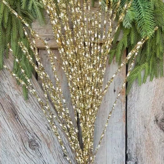 36" Gold Spray, Gold Christmas Spray, Christmas Tree Spray