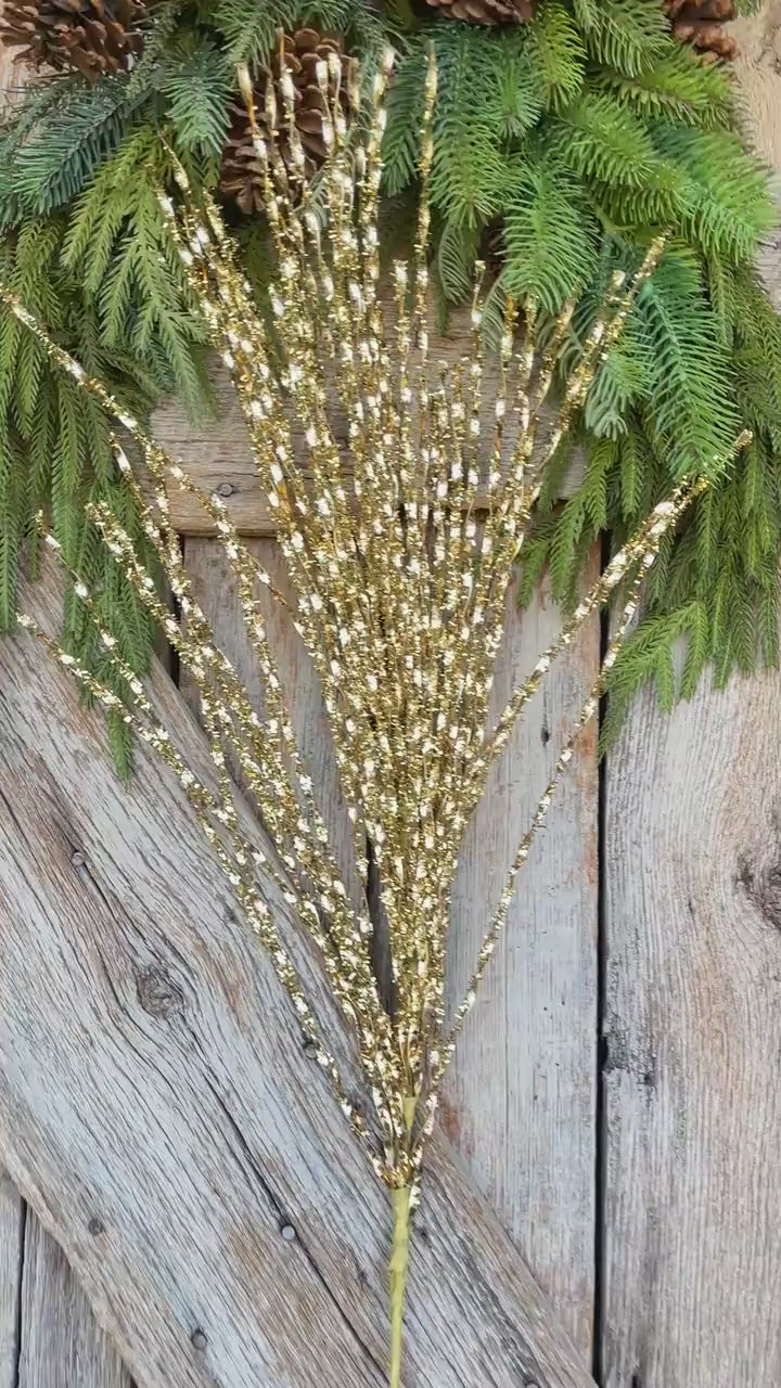 36" Gold Spray, Gold Christmas Spray, Christmas Tree Spray