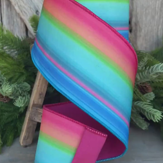 4" Tropics Ribbon, Farrisilk Ribbon, Wired Ribbon