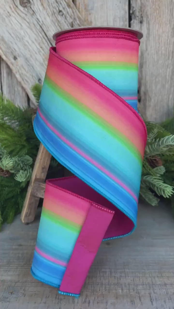 4" Tropics Ribbon, Farrisilk Ribbon, Wired Ribbon