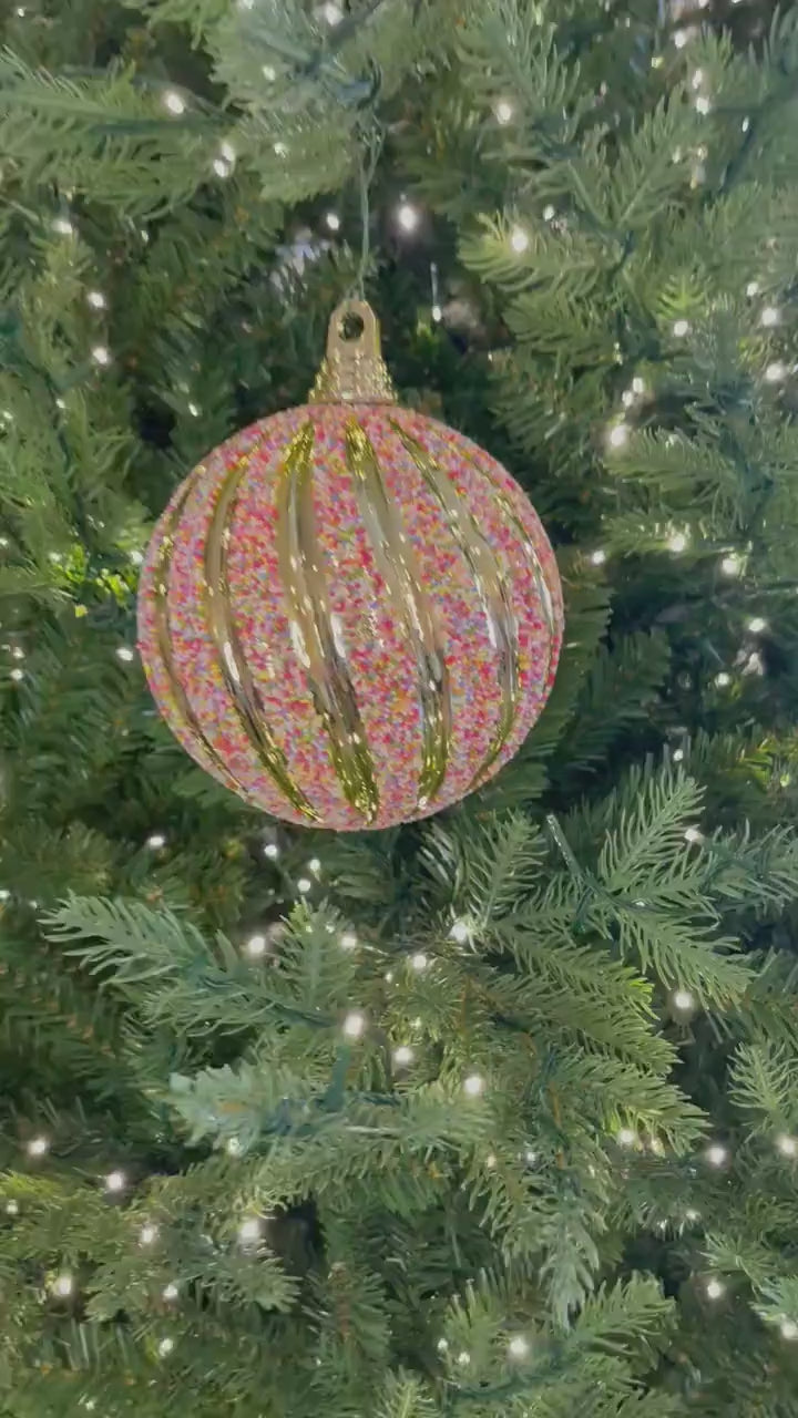 4" Swirled Sprinkles Ornament, Farrisilk Candy Couture, Candy Theme