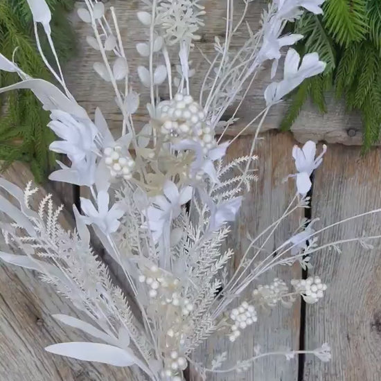 24" White Christmas Bush, Christmas 60919, White Filler Bush