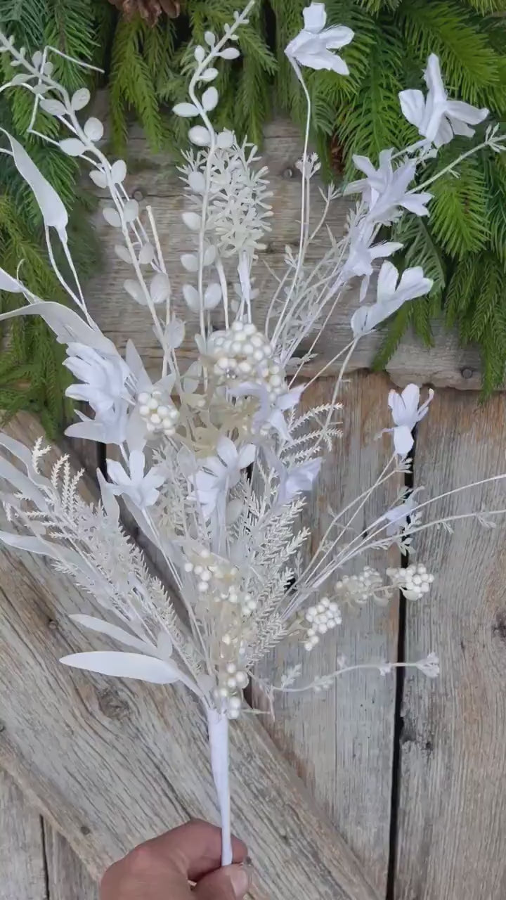 24" White Christmas Bush, Christmas 60919, White Filler Bush