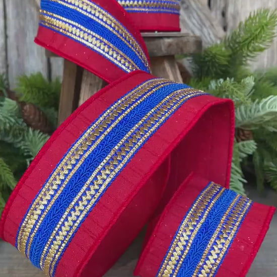 2.5" Patriotic Ribbon, Patriotic Wired Ribbon, American Ribbon