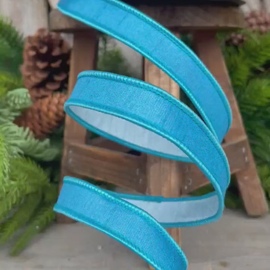 3/4 Blue Color Fusion Ribbon Farrisilk Ribbon, Wired Ribbon, Blue Ribbon