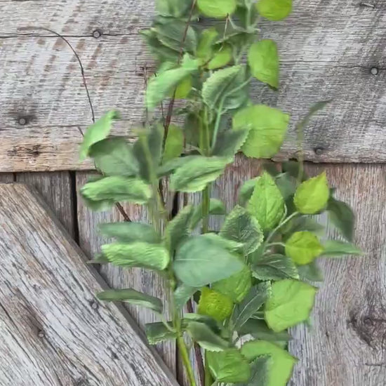 39" Rose Leaves Bush Greenery, Greenery Bush, Artificial Leaf Bush