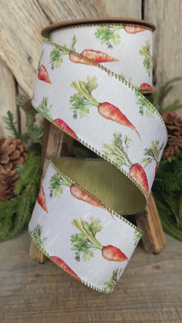 2.5" Carrot Ribbon, Easter Ribbon