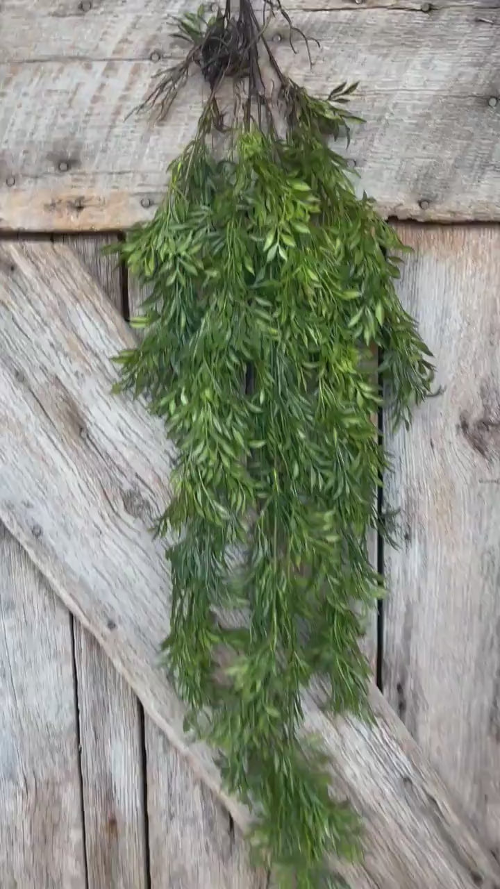 42" Hanging Greenery Leaves Bush, Greenery Bush, Artificial Greenery