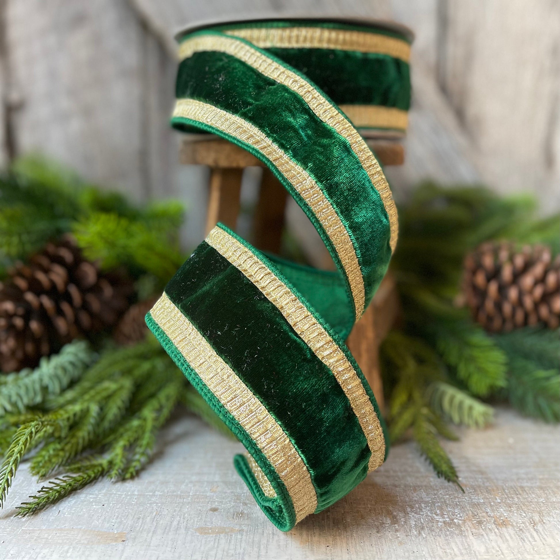 2.5 Emerald Green Pleated Borders by Farrisilk, Farrisilk Ribbon, Emb –  Joycie Lane Designs