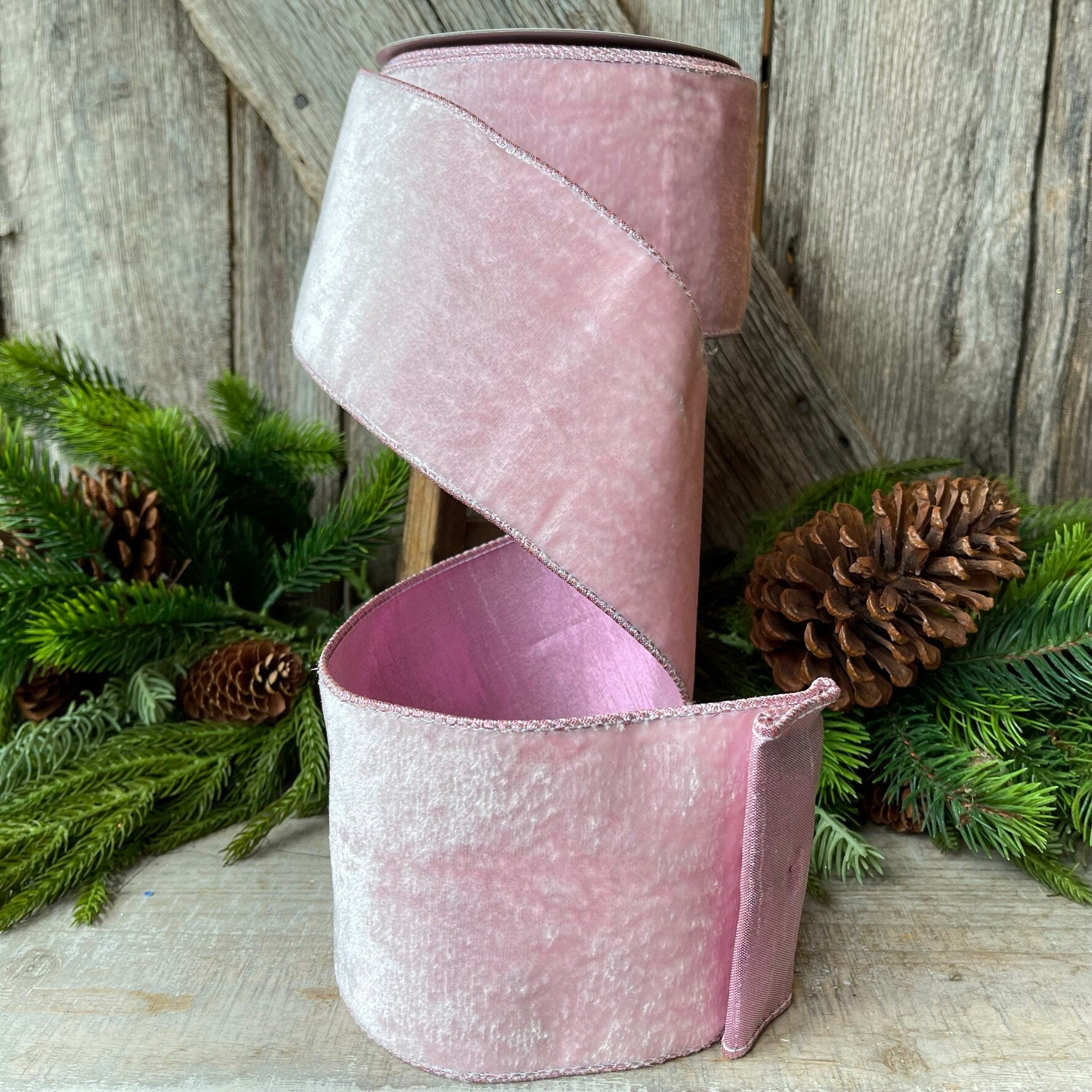 4 Pink Velvet, Baby Pink Velvet ribbon, Velvet ribbon – Joycie Lane Designs